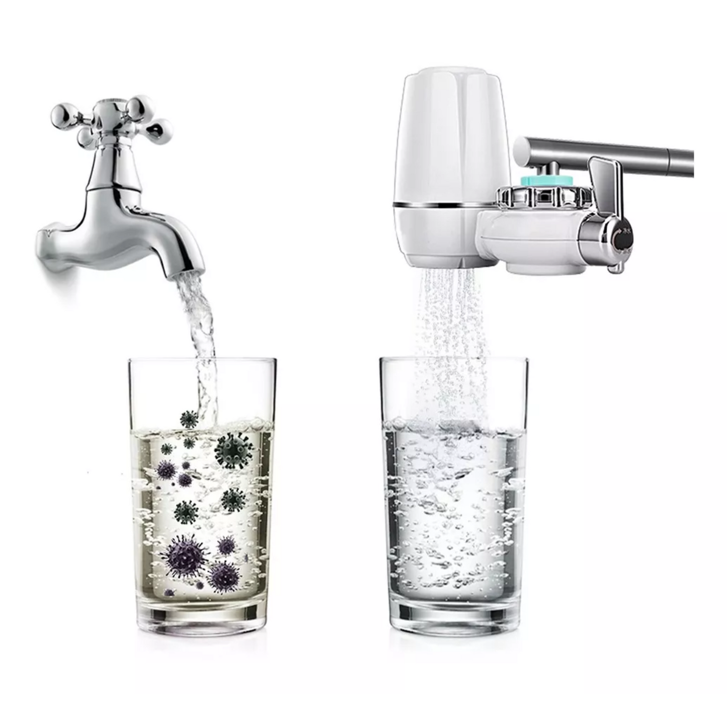 Filtro de Agua para Llave con 7 Etapas de Purificación – Agua Limpia y Mineralizada en Casa
